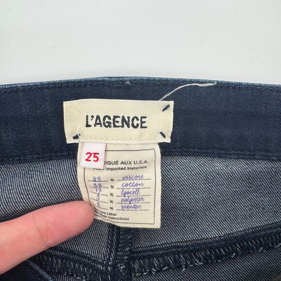 L'AGENCE Margot High Rise Skinny Jeans Womens Sz 25 NWOT Dark Wash Stretch Denim - Picture 6 of 9